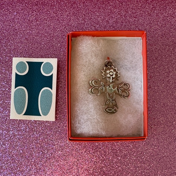 🩷✝️ James Avery Silver La Primavera Cross Pendant - Picture 7 of 10